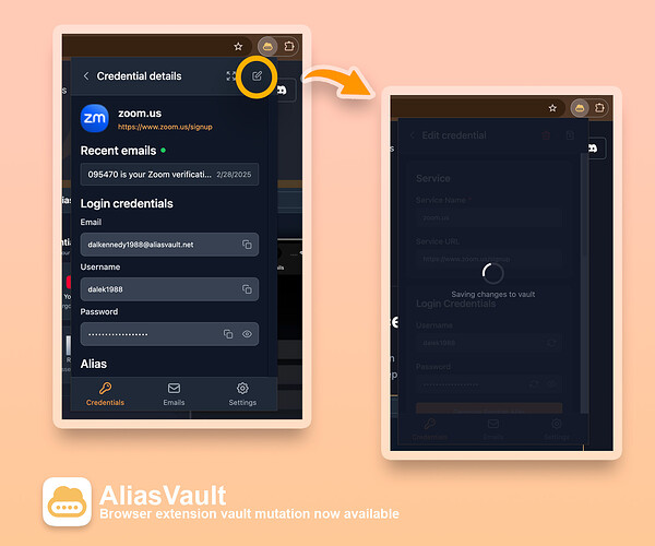 0.19.0: browser extension now supports full vault edit capabilities