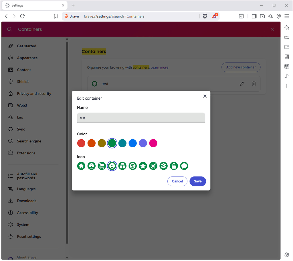 Containers is coming to brave? - General - Privacy Guides Community