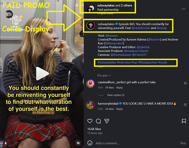 SUBWAY TAKES_Instagram Paid Promo (Nuuly)